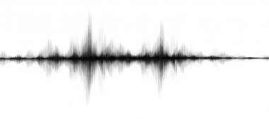 Beyaz kağıt arka plan klasik Deprem Dalga Düşük ve Hight richter ölçek, Ses dalga diyagramı kavramı, eğitim ve bilim için tasarım, Vektör İllüstrasyon.