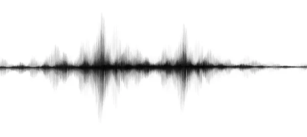 Klassische Erdbebenwelle Niedrige Und Hohe Richterskala Auf Weißem Papierhintergrund Schallwellendiagramm — Stockvektor