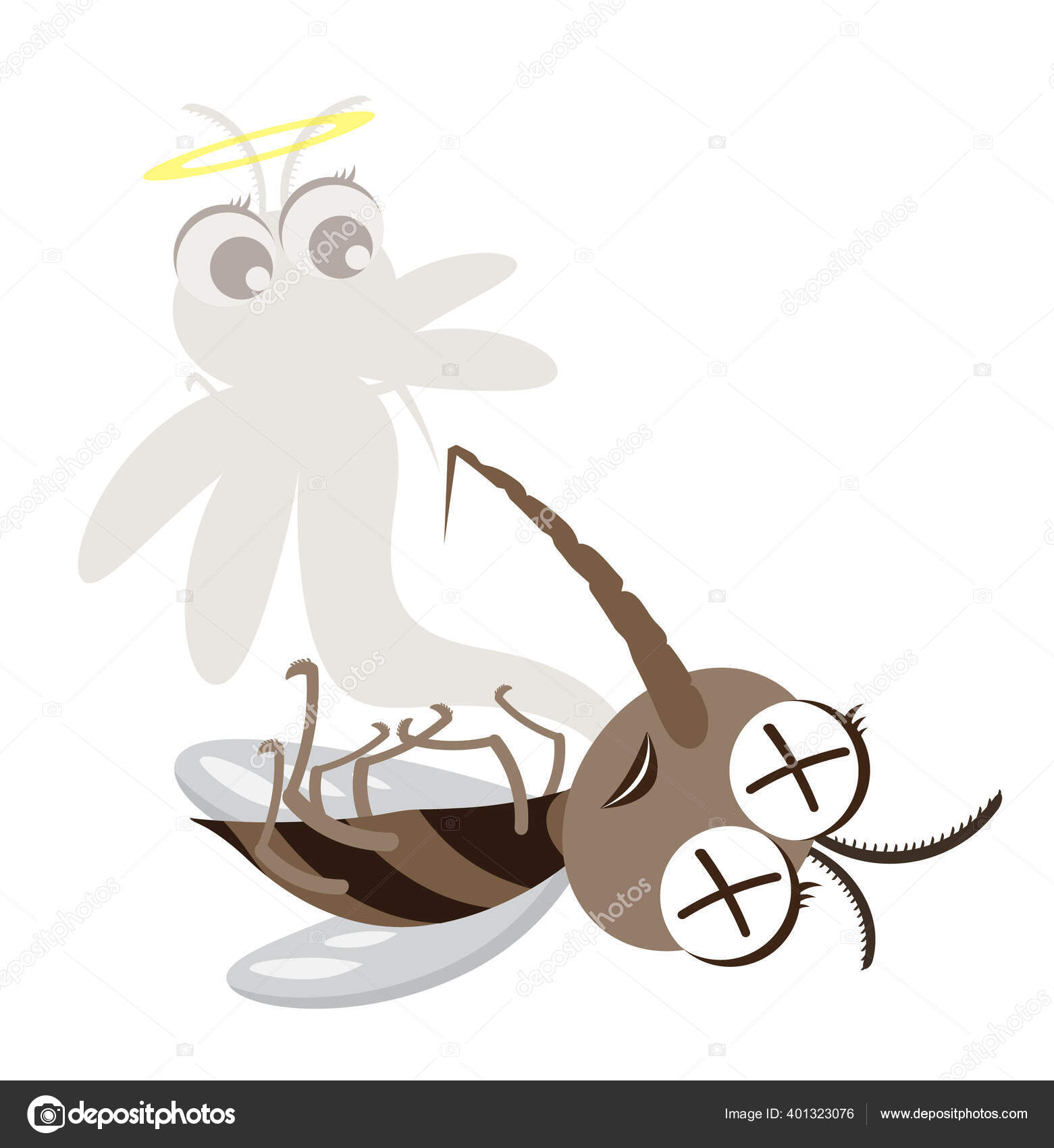 Vector Mosquito Cartoon Character Design Dead Killed Concept Cute Funny  Stock Vector by ©Varunyuuu 401323076, image size:1561x1700