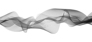 Soyut siyah beyaz ses dalgası arkaplanı, deprem dalgası diyagramı; eğitim ve bilim için tasarım; Vektör İllüstrasyonu.