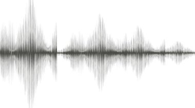 Beyaz kağıt zemin üzerinde Blured Deprem Dalgası, ses dalgası diyagramı konsepti, eğitim ve bilim için tasarım, Vektör İllüzyonu.