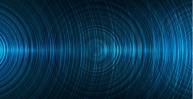 Dijital ses dalgası, hız teknolojisi ve deprem dalgası konsepti, müzik endüstrisi için tasarım, Vektör, İllüstrasyon.