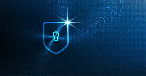 Vector Technology Shield Security Protection Safe Concept Data Background Tech — Stock Vector