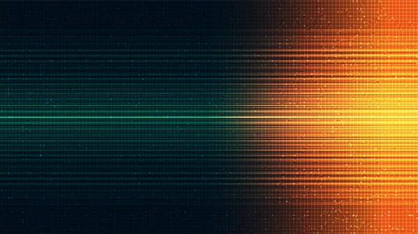 Yeşil Teknoloji Arkaplanı, Dijital ve İnternet Konsepti Tasarımı Üzerine Hız Işığı, Vektör illüstrasyonu.