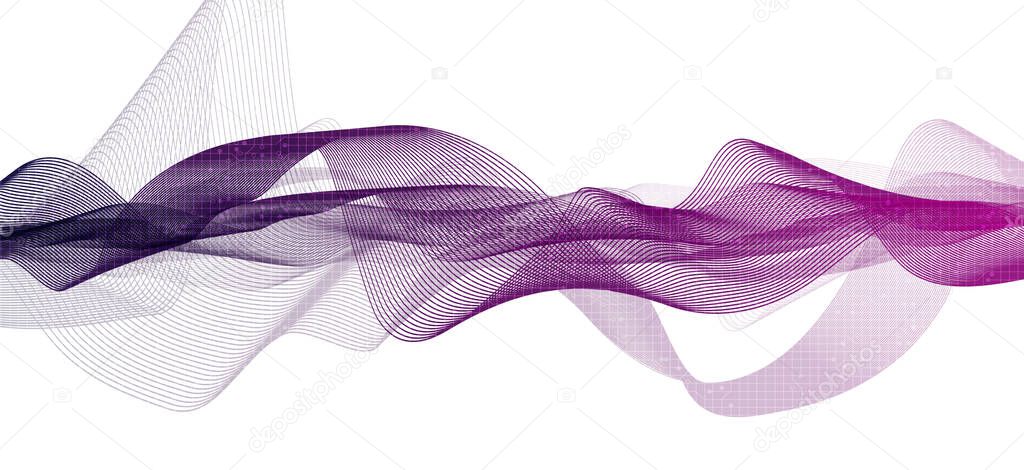Ultra Violet Sound Wave Background,technology and earthquake wave diagram concept,design for music studio and science,Vector Illustration.