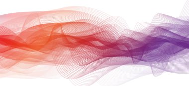 Soyut Mor ve Orange Sound Wave arkaplanı; deprem dalgası diyagramı; eğitim ve bilim için tasarım; Vektör İllüstrasyonu.