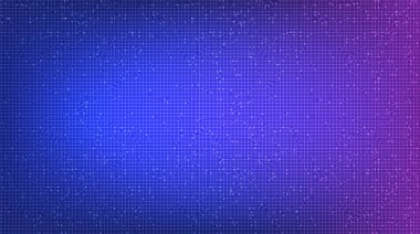 Mor Fütürist Dijital Mikroçip Teknoloji Arkaplanında, hi Tech and Security Concept tasarımı, Serbest Alan Yazılı metin, Vektör illüstrasyonu.