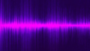 Ultra Violet Arkaplanda Modern Dijital Ses Dalgası, teknoloji ve deprem dalgası konsepti, müzik endüstrisi için tasarım, Vector, Illustration.