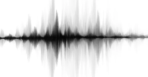 Beyaz Kağıt Zemin Üzerinde Süper Deprem Dalgası Ses Dalgası Diyagramı — Stok Vektör