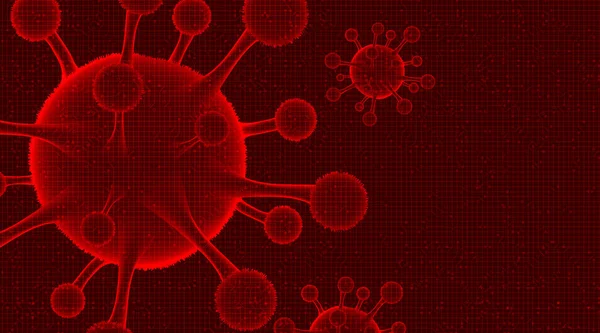 Danger Coronavirus 2019 Ncov Pada Latar Belakang Merah Kesehatan Medis - Stok Vektor