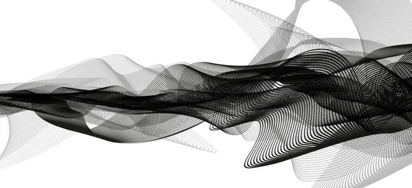 現代の黒と白の音波の背景 地震波図の概念 教育と科学のための設計 ベクトルイラスト — ストックベクタ