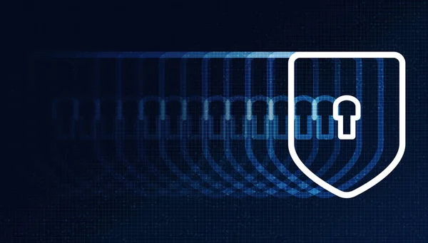Speed Digital Technology Shield Seguridad Protección Conexión Concepto Fondo Design — Vector de stock