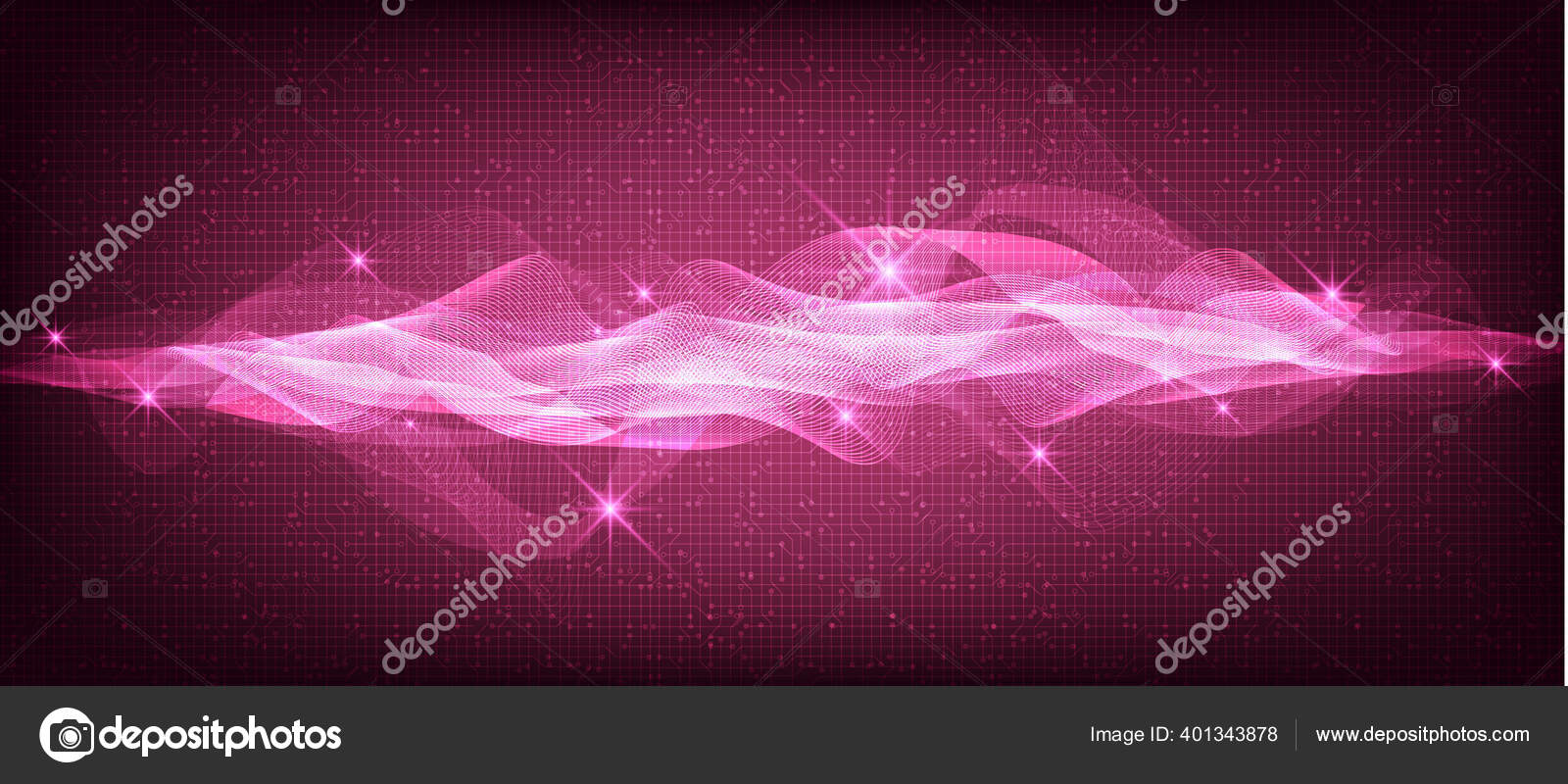 Light Pink Digital Sound Wave Background Teknologi Dan Konsep Equalizer Stok Vektor C Varunyuuu 401343878