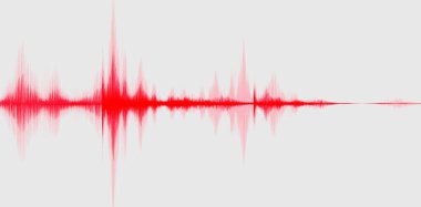 Beyaz zemin, teknoloji ve deprem dalgası diyagramı ve hareketli kalp konsepti, müzik stüdyosu ve bilim için tasarım, Vector Illustration.