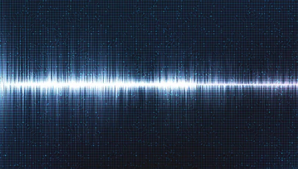 Tech Digital Sound Wave Low Hight Richter Scale Circle Vibration — Stock Vector