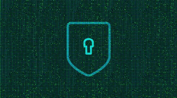 Virus Shield Seguridad Protección Concepto Seguro Fondo Tecnología Datos Diseño — Vector de stock