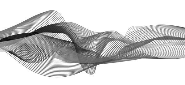 Schwarzweißer Digitaler Schallwellen Hintergrund Konzept Des Erdbebenwellen Diagramms Design Für — Stockvektor