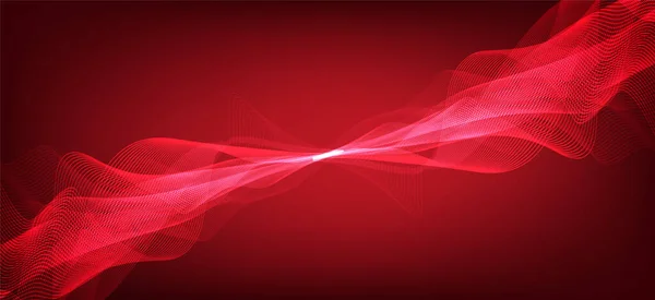 Blood Red Digital Ses Dalgası Düşük ve Yüksek Ölçekli Arka plan, teknoloji ve deprem dalga diyagramı ve