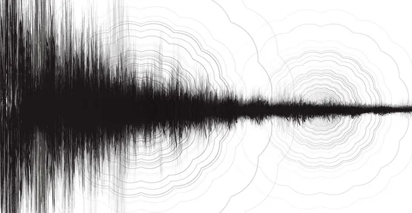 Super Earthquake Wave Low Hight Richterskala Mit Circle Vibration Auf Vektorgrafiken