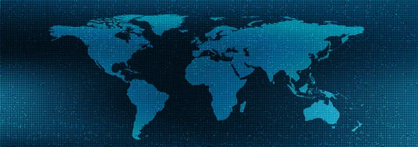 Світова Карта Технологій Фон Концепція Єднання Комунікації Векторні Ілюстрації Ліцензійні Стокові Вектори