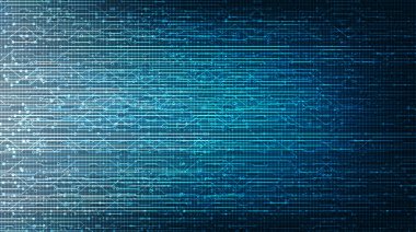 Gelecekteki Ağ Teknolojisi, Dijital ve Bağlantı Konsepti Tasarımı, Vektör illüstrasyonu ile Dijital Hız Işığı Devresi.