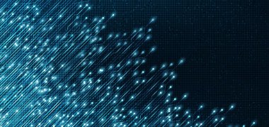 Light Electronic Circuit Mikroçip Teknoloji Arkaplanı, Yüksek Teknolojik Dijital ve Gelecek Konsepti Tasarımı, Yazılı metin için Boş Alan, Vektör illüstrasyonu.