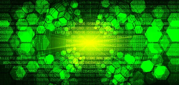 Yeşil teknoloji geçmişi, zekası ve hacker konsepti, vektör illüstrasyonu üzerine virüs ve kötü amaçlı yazılım.