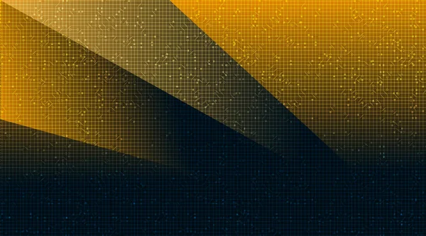 Желто Голубой Микрочип Технологическом Фоне Tech Digital Дизайн Безопасности Свободное — стоковый вектор