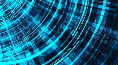 Ağ Teknolojisi Mikroçip Arkaplanı, Yüksek Teknoloji ve İnternet Konsepti Tasarımı, Metin için Boş Alan, Vektör illüstrasyonu.