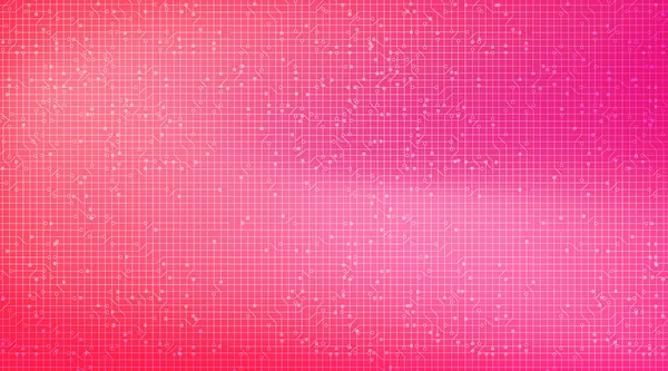 Світло Рожева Схема Microchip Технологічному Тлі Tech Цифровий Дизайн Концепції — стоковий вектор