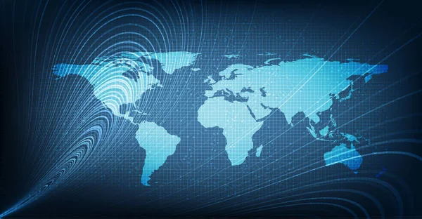 Internet Global Network System Technology Tło Projektowanie Koncepcji Połączeń Komunikacji — Wektor stockowy