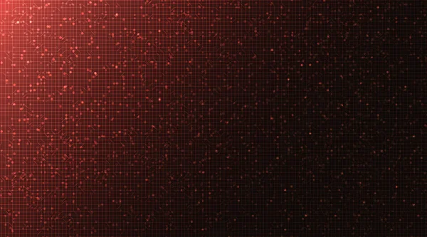 Microchip Digital Rojo Suave Sobre Fondo Tecnológico Alta Tecnología Diseño — Vector de stock