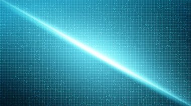 Neon Işık Teknolojisi Arkaplanı, Yüksek Teknolojik Dijital ve Güvenlik Konsepti Tasarımı, Metin için Boş Alan, Vektör illüstrasyonu.