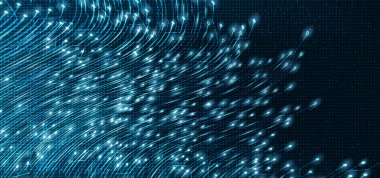 Hafif Elektronik Devre Mikroçip Teknolojisi Arkaplanı, Yüksek Teknolojik Dijital ve Gelecek Konsepti Tasarımı, Metin için Boş Alan, Vektör illüstrasyonu.