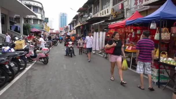 Mercado da manhã em Jalan Kuala Kangsar . — Vídeo de Stock