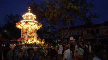 İnekler sokakta gümüş arabalarını çeker.