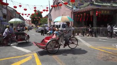 Trishaw ile Meşgul Ermeni Sokağı