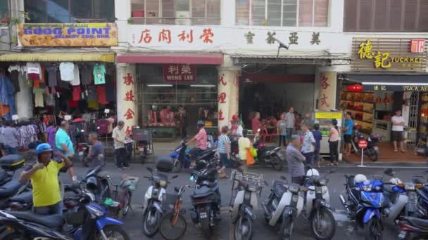 Ochtendstraat bij Jalan Kuala Kangsar, — Stockvideo