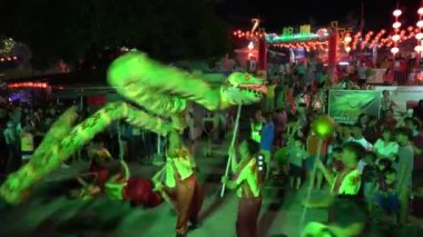 Çin Yeni Yılı 'nda yılan dansı gösterisi.