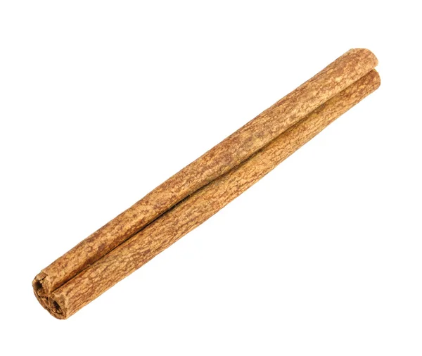 Stick of dried cinnamon. Isolated on white background — Stock Photo, Image