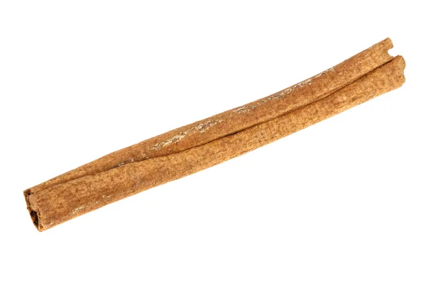 Stick of dried cinnamon. Isolated on white background — Stock Photo, Image