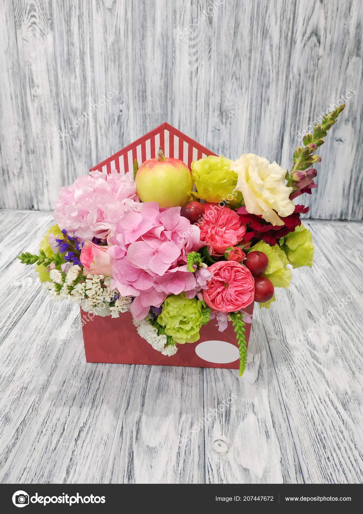 Les Fleurs Les Pommes Gros Plan Enveloppe Rose Une