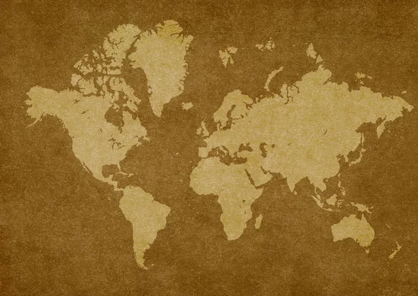 Mapa Del Mundo Textura Oxidada Mapa Utilizado Trac — Foto de Stock