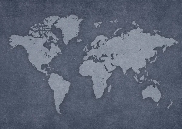 world map on rusty texture.Map used on to trac