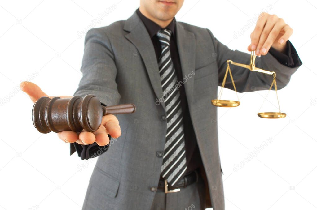 businessman with gavel