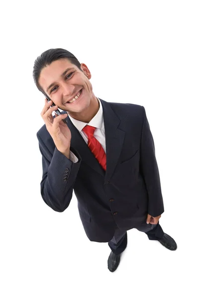 Śmieszne biznesmen na telefon — Zdjęcie stockowe