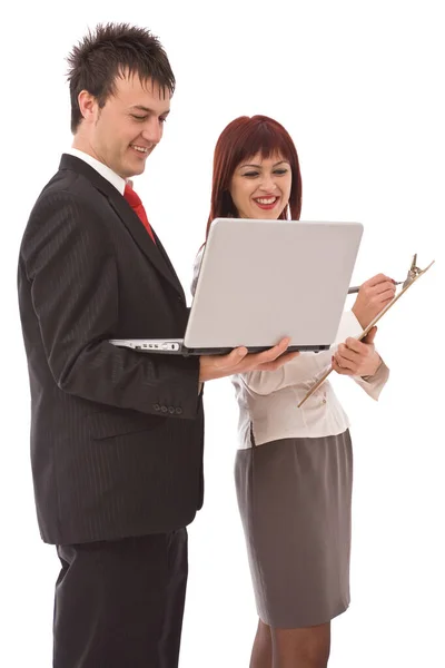 Üzleti csapat laptop — Stock Fotó