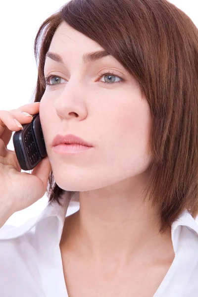 Zakenvrouw aan de telefoon — Stockfoto