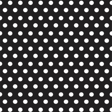 Siyah arka plan seamless modeli üzerinde beyaz noktalar polka