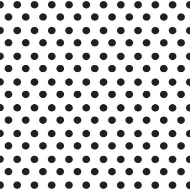 Beyaz arkaplandaki siyah benekli noktalar pürüzsüz vektör deseni